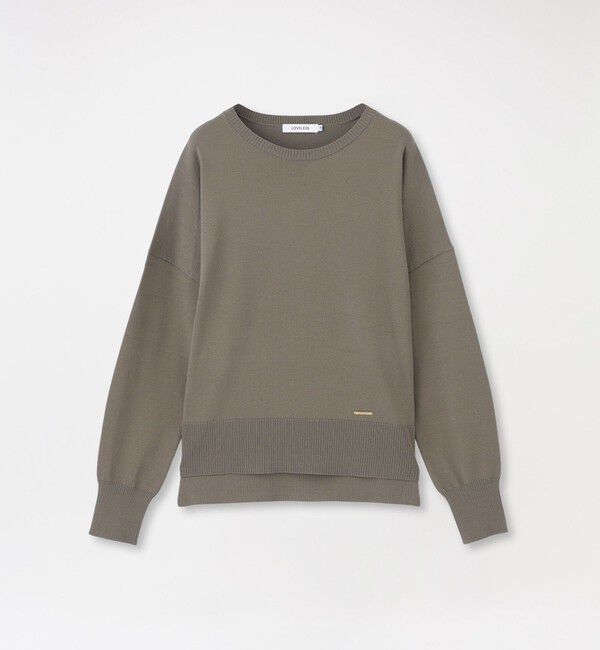  「ドロップショルダープルオーバー」|ニット・セーター|ベージュ