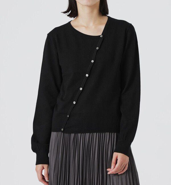  「バイアスフロントカーディガン」|ニット・セーター|