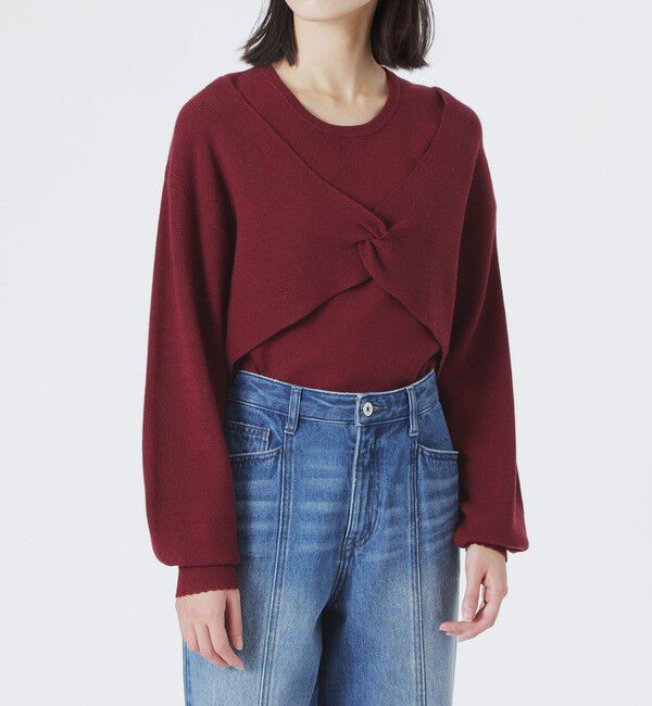  「ニットレイヤードトップス」|ニット・セーター|