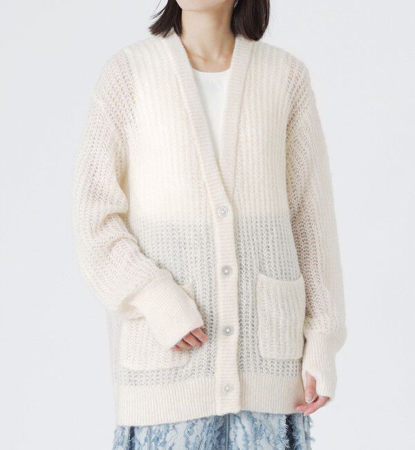  「メッシュニットオーバーカーディガン」|ニット・セーター|