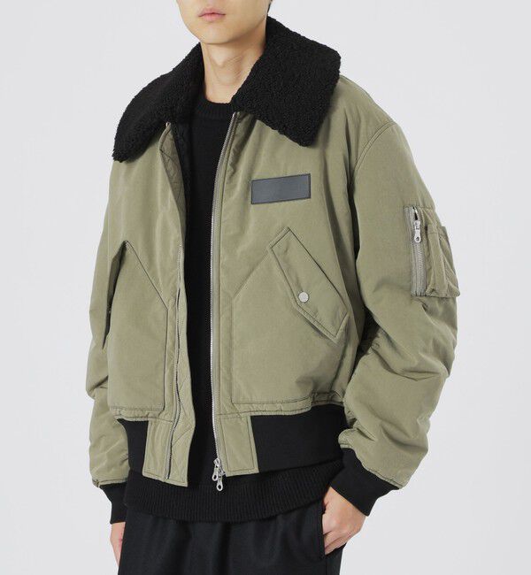  「ボアカラーフライトブルゾン」|ブルゾン・スタジャン|