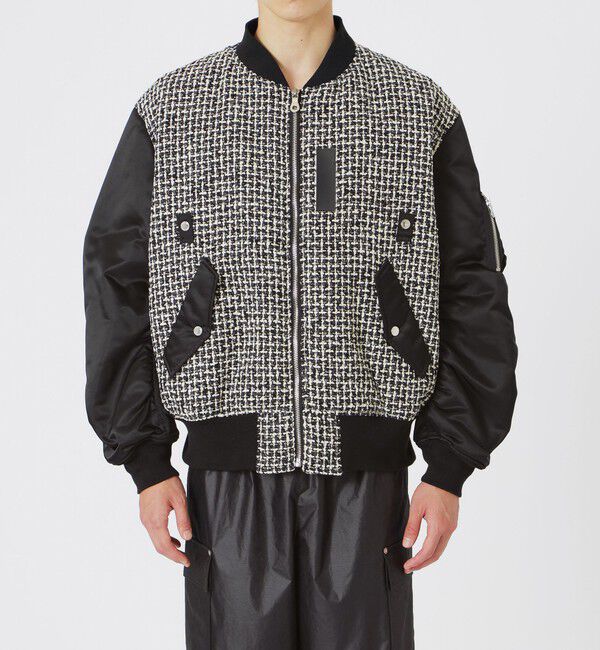  「ファンシーツイードコンビMA-1」|ブルゾン・スタジャン|