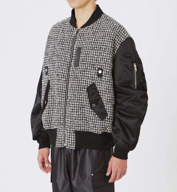  「ファンシーツイードコンビMA-1」|ブルゾン・スタジャン|