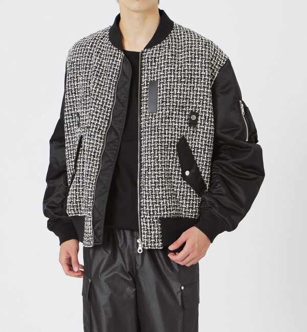  「ファンシーツイードコンビMA-1」|ブルゾン・スタジャン|