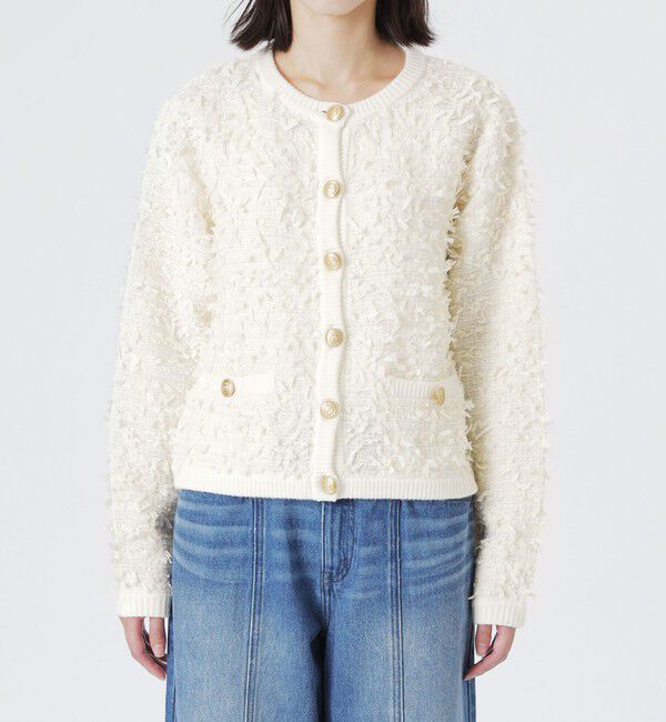  「ツイードコンビカーディガン」|ニット・セーター|