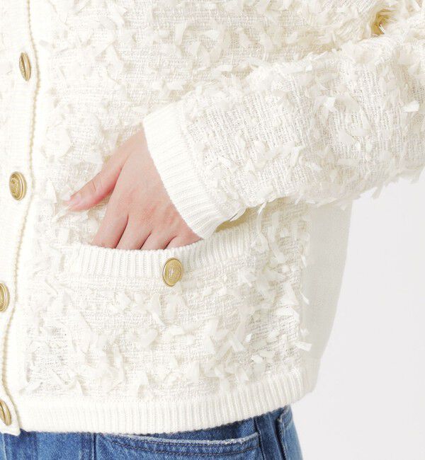  「ツイードコンビカーディガン」|ニット・セーター|