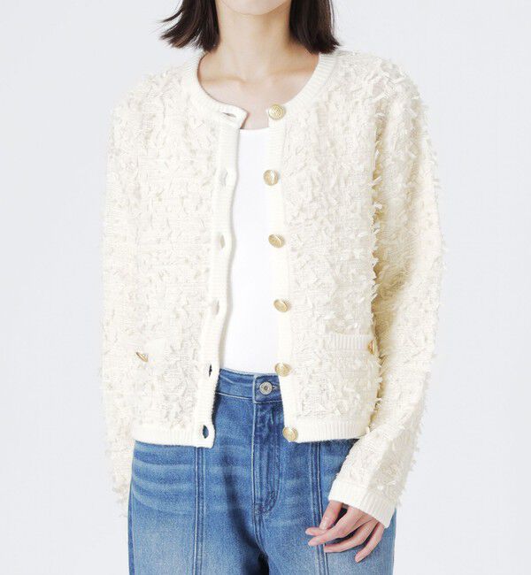  「ツイードコンビカーディガン」|ニット・セーター|