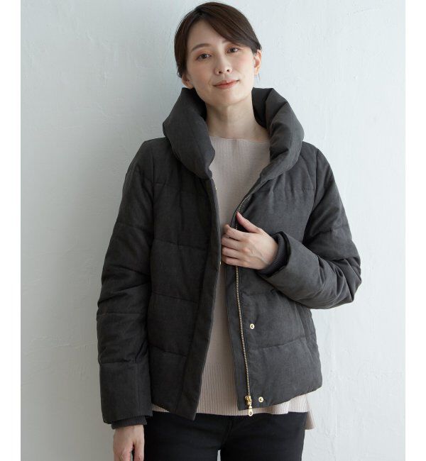 ikka「洗えるダウン細コールジャケット」|その他|チャコール