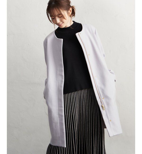 IKKA LOUNGE「ウールライクフード取り外しコート」|その他|