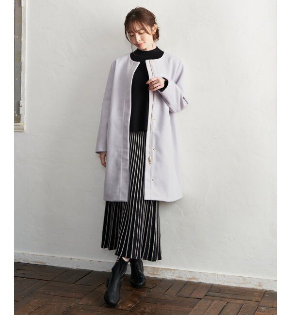 IKKA LOUNGE「ウールライクフード取り外しコート」|その他|