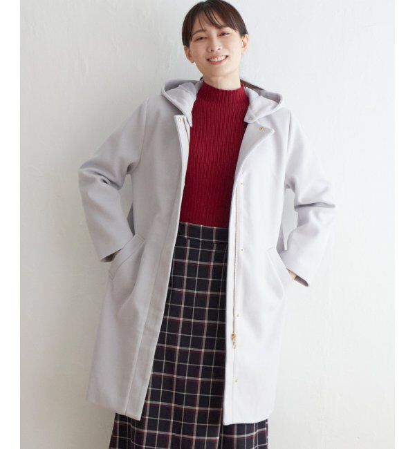 IKKA LOUNGE「ウールライクフード取り外しコート」|その他|