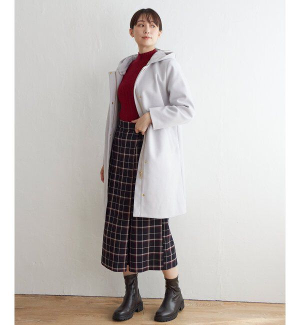 IKKA LOUNGE「ウールライクフード取り外しコート」|その他|