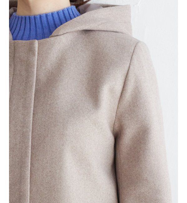 IKKA LOUNGE「ウールライクフード取り外しコート」|その他|