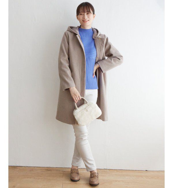 IKKA LOUNGE「ウールライクフード取り外しコート」|その他|