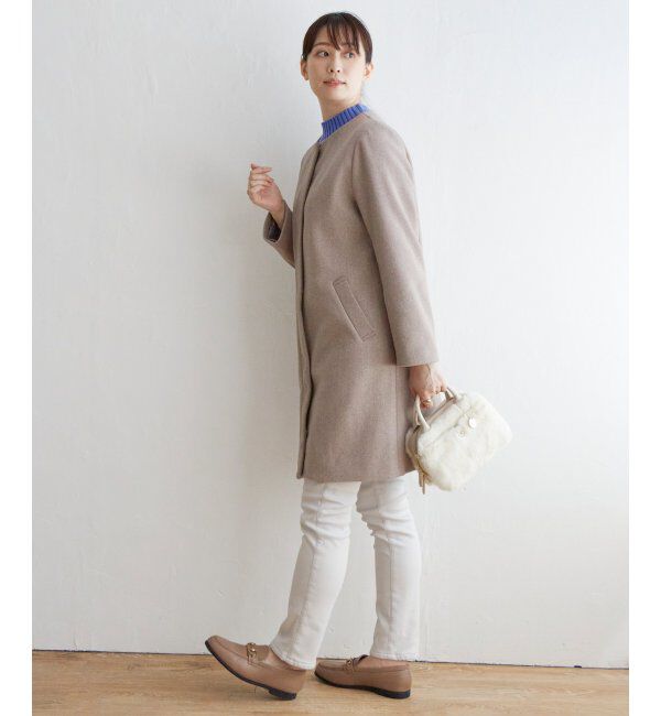 IKKA LOUNGE「ウールライクフード取り外しコート」|その他|