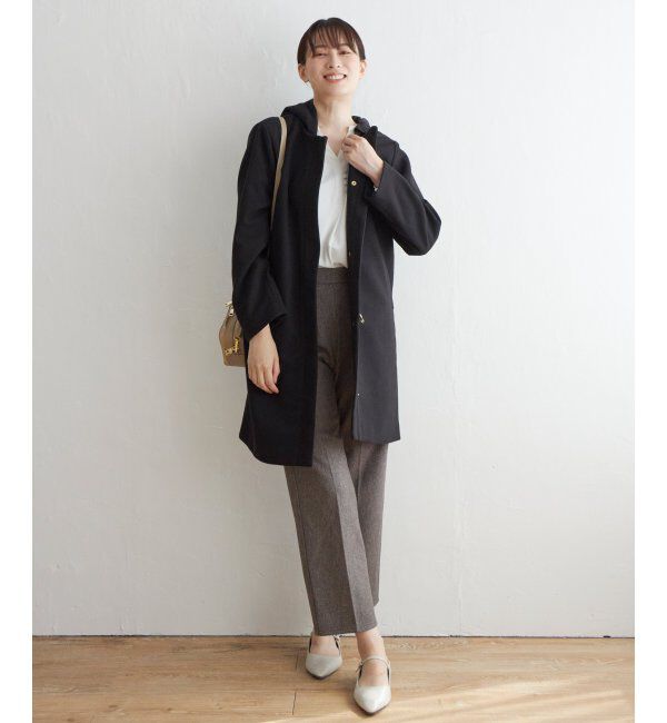 IKKA LOUNGE「ウールライクフード取り外しコート」|その他|