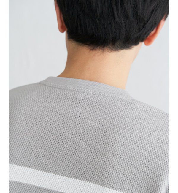 ikka「パイナップルパネルボーダーTシャツ」|Tシャツ・カットソー|