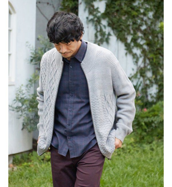 ikka「ジャカードドライバーズニット」|その他|