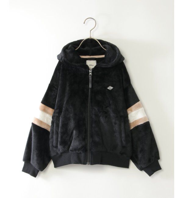 ikka kids「ファーフリース袖切り替えパーカー（110~160cm）」|その他|