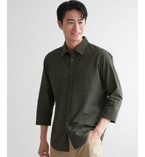 ikka「7.5分袖ドライタッチシャツ」|シャツ・ブラウス|