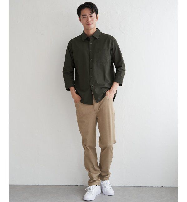 ikka「7.5分袖ドライタッチシャツ」|シャツ・ブラウス|