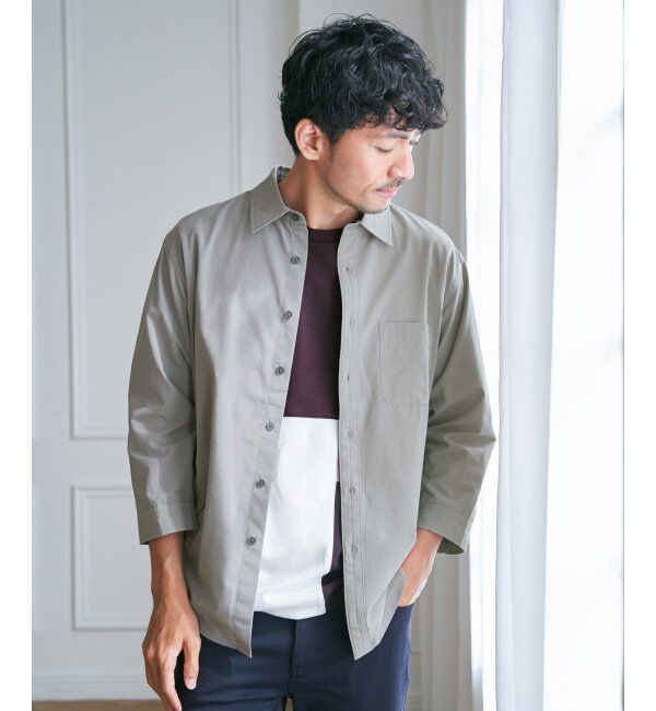 ikka「7.5分袖ドライタッチシャツ」|シャツ・ブラウス|