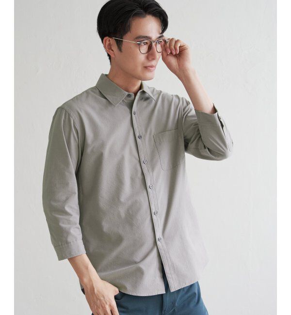 ikka「7.5分袖ドライタッチシャツ」|シャツ・ブラウス|