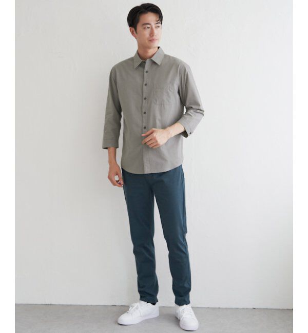 ikka「7.5分袖ドライタッチシャツ」|シャツ・ブラウス|