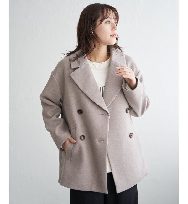 ikka「ウールライクストレッチテーラーコート」|その他|