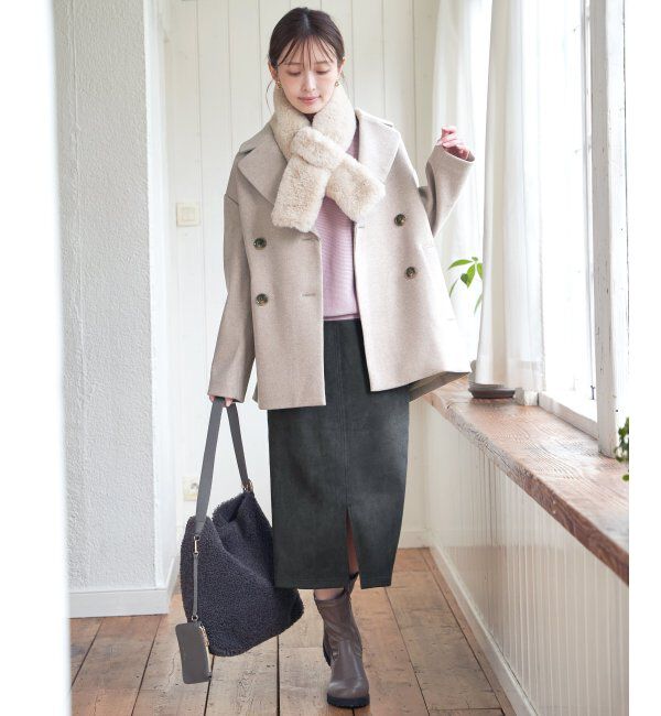 ikka「ウールライクストレッチテーラーコート」|その他|