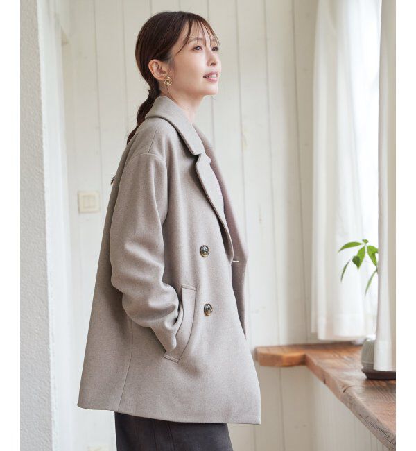 ikka「ウールライクストレッチテーラーコート」|その他|