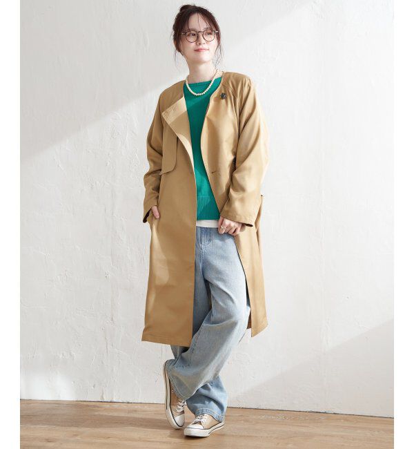 Lbc with Life「ノーカラーガンパッチゆるコート」|その他|