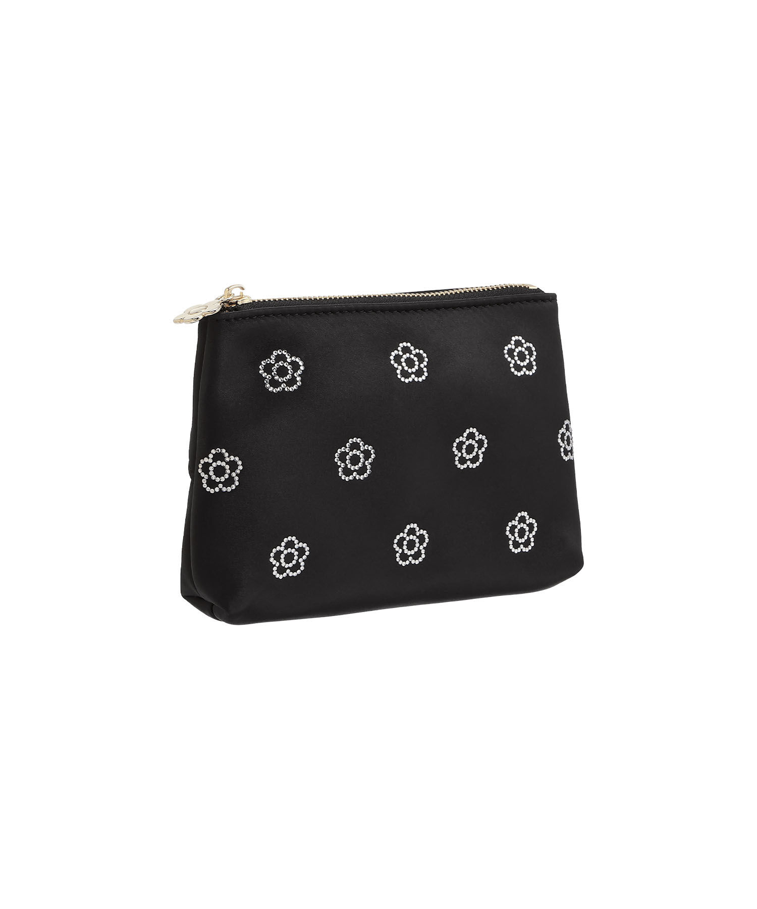 MARY QUANT「ビジューデイジーホットフィックス 舟型ティッシュケース」|ポーチ|