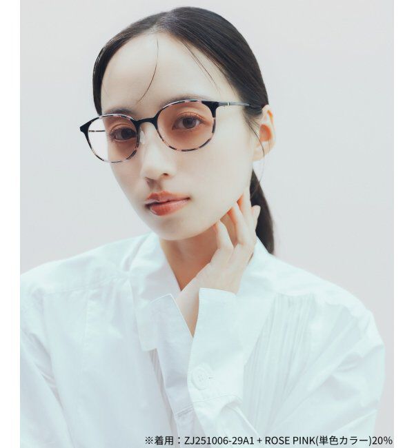  「MAQuillAGE(マキアージュ) コラボ｜ 血色感 メガネ | 中顔面短縮みえ メイク 大人可愛い レンズ交換券付」|メガネ|