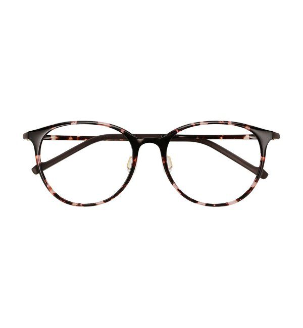  「MAQuillAGE(マキアージュ) コラボ｜ 血色感 メガネ | 中顔面短縮みえ メイク 大人可愛い レンズ交換券付」|メガネ|レッド