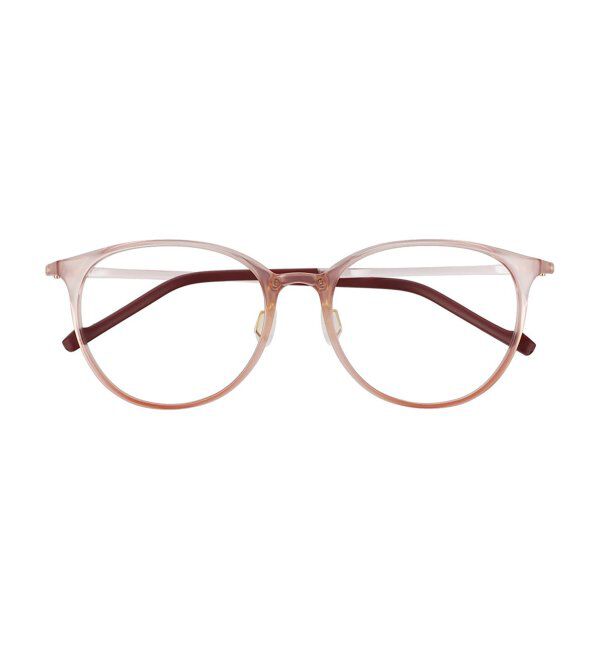  「MAQuillAGE(マキアージュ) コラボ｜ 血色感 メガネ | 中顔面短縮みえ メイク 大人可愛い レンズ交換券付」|メガネ|