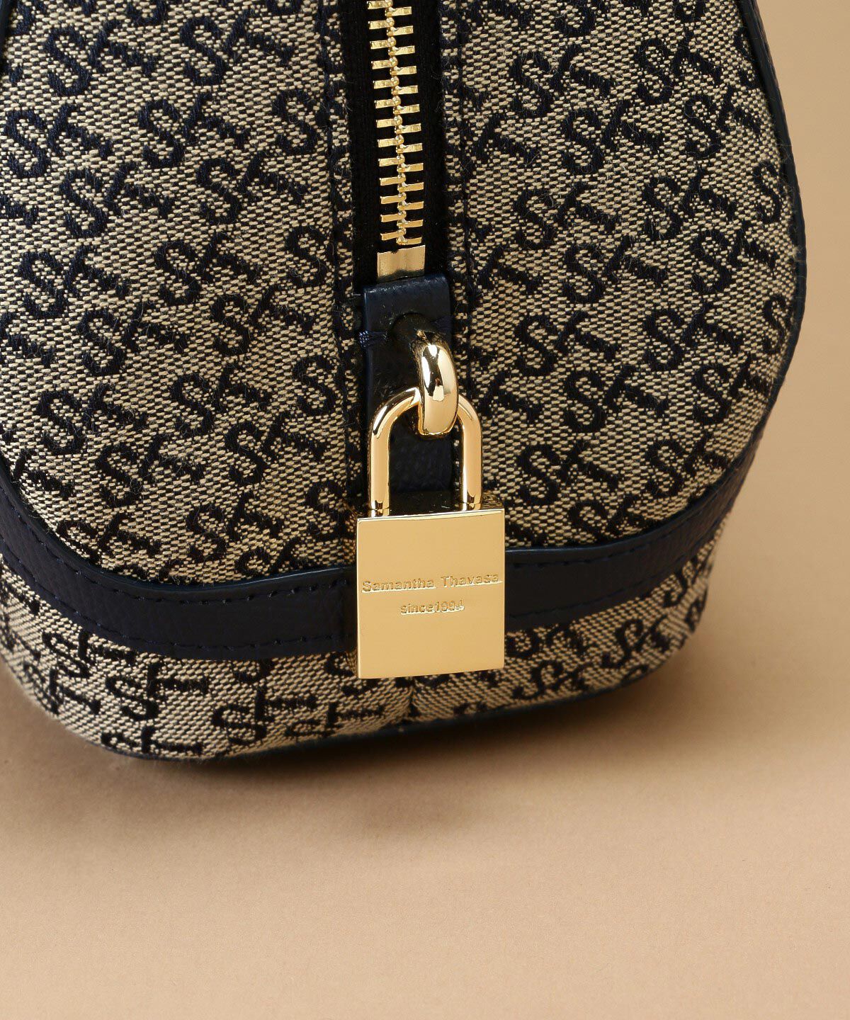 Samantha Thavasa「ST Jacquard トラペズミニヨン ボストンバッグ」|ハンドバッグ|