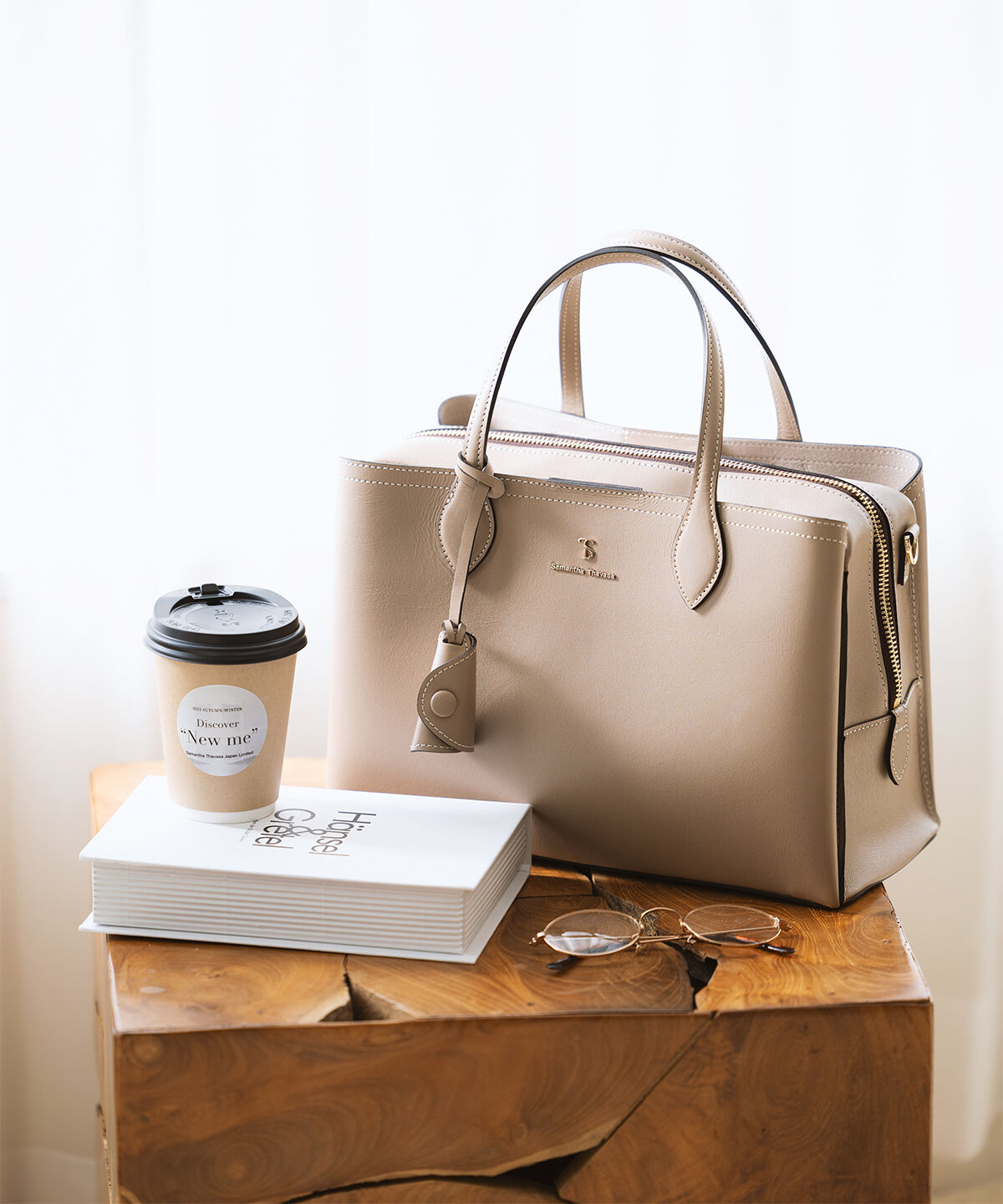 Samantha Thavasa「ウォータプルーフレザー ボックスハンドバッグ 大サイズ」|ハンドバッグ|