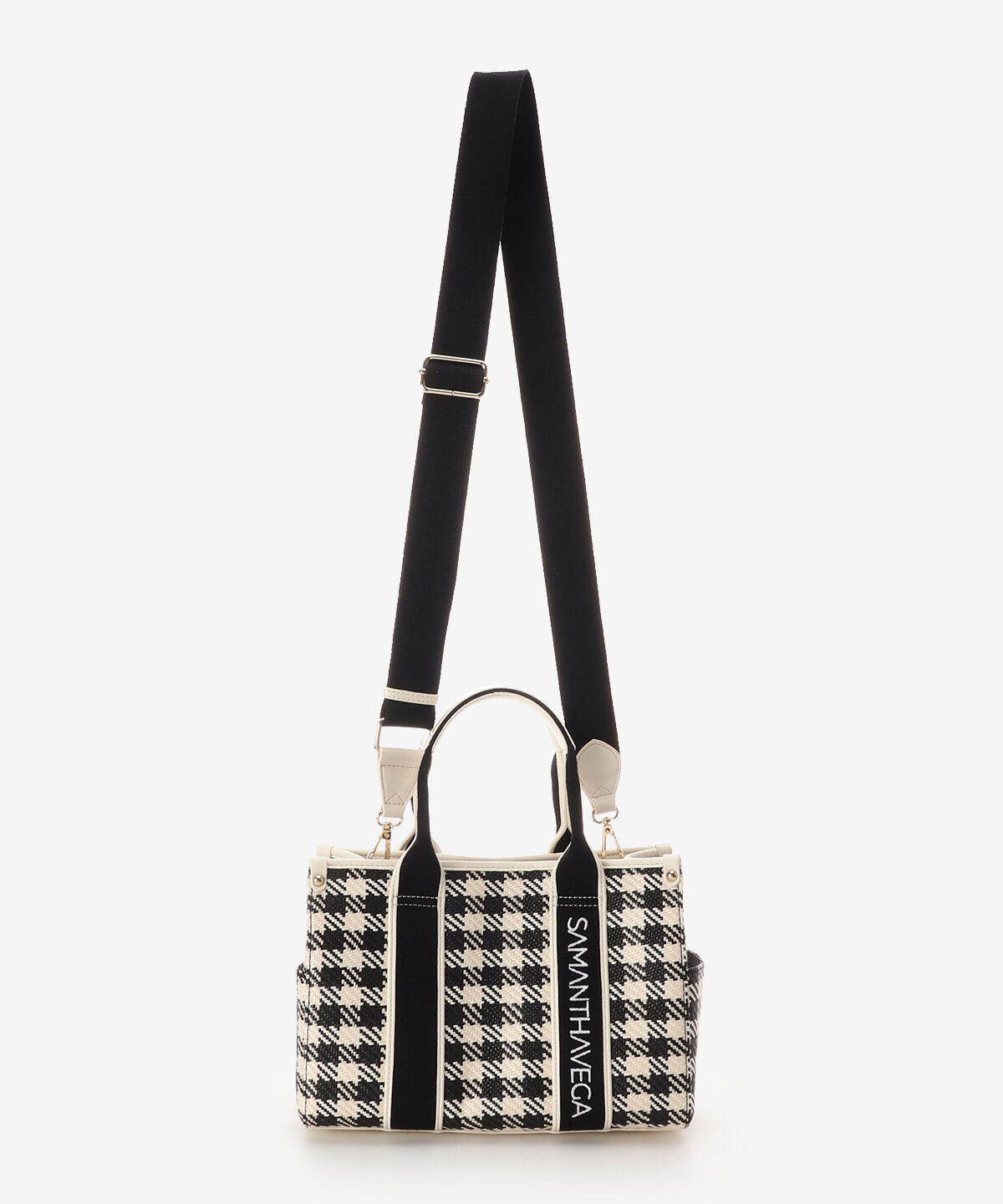 Samantha Vega「ロゴテープギンガムチェックトート（小）」|ハンドバッグ|