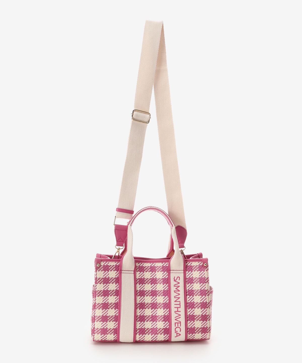 Samantha Vega「ロゴテープギンガムチェックトート（小）」|ハンドバッグ|