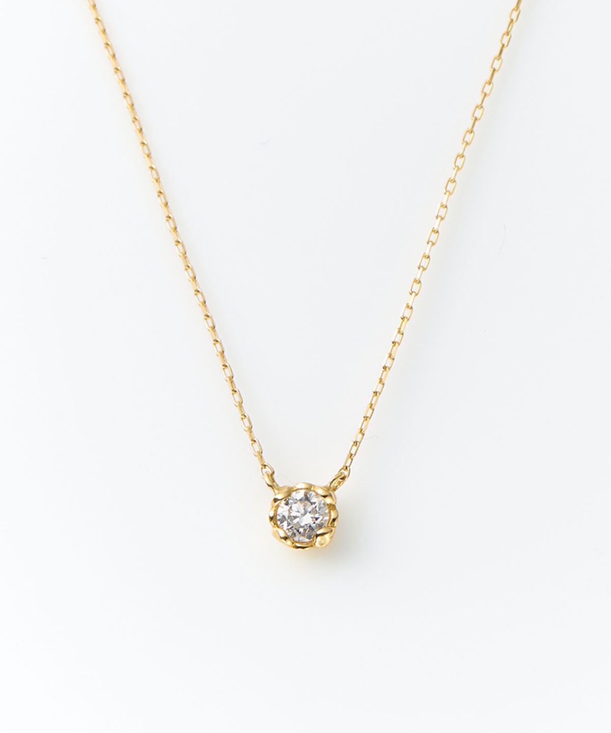 Samantha Tiara「K18 YG 一粒ダイヤモンドハートネックレス (中)」|ネックレス|K18 YG