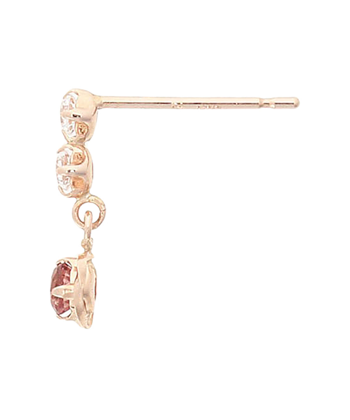 newme by Samantha Thavasa「K10 PG ピンクトルマリン スウィングピアス ≪10月 誕生石≫」|ピアス|