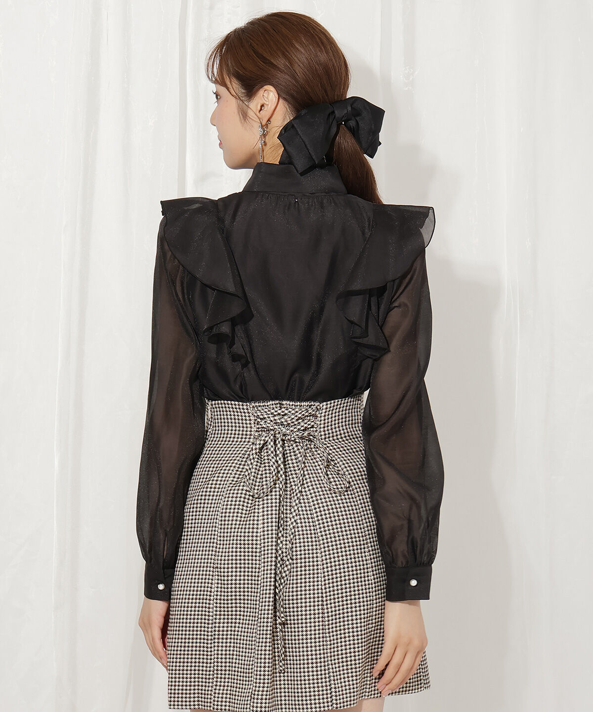 WILLSELECTION「シアーラッフルボウタイブラウス」|シャツ・ブラウス|