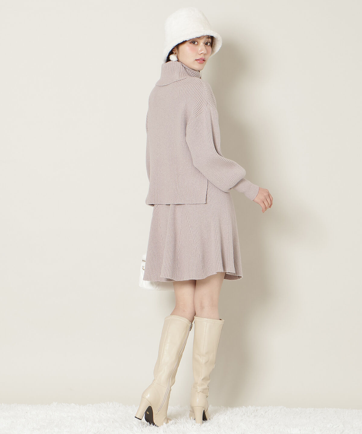 WILLSELECTION「オフタートル&times;スカートニットSETUP」|ワンピース|