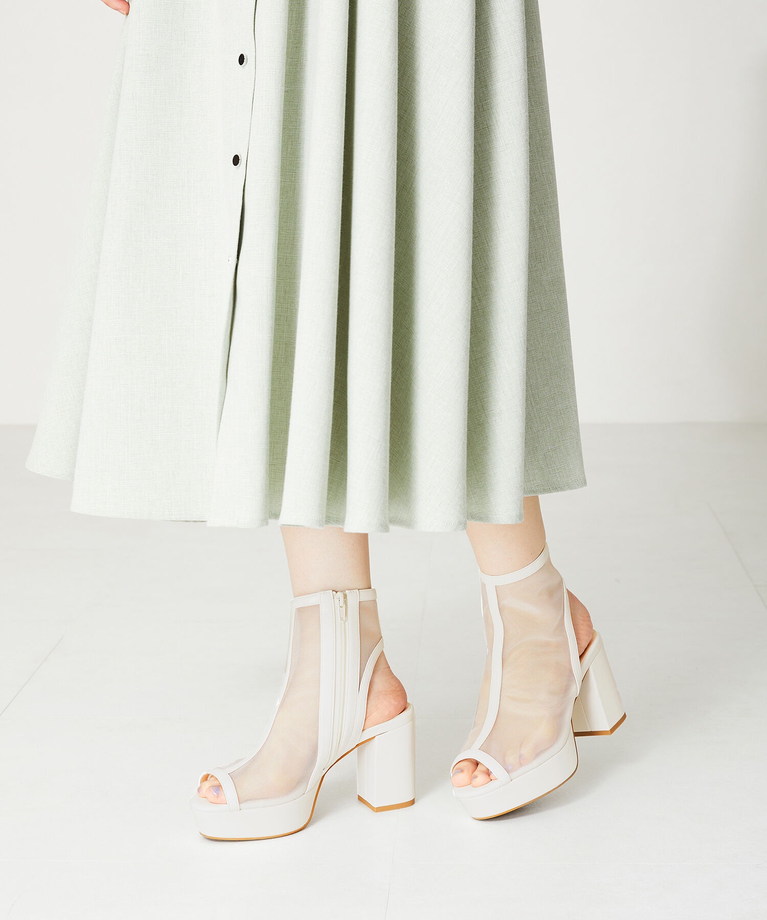 ORiental TRaffic「プラットフォームブーツサンダル/41211」|サンダル|WHITE