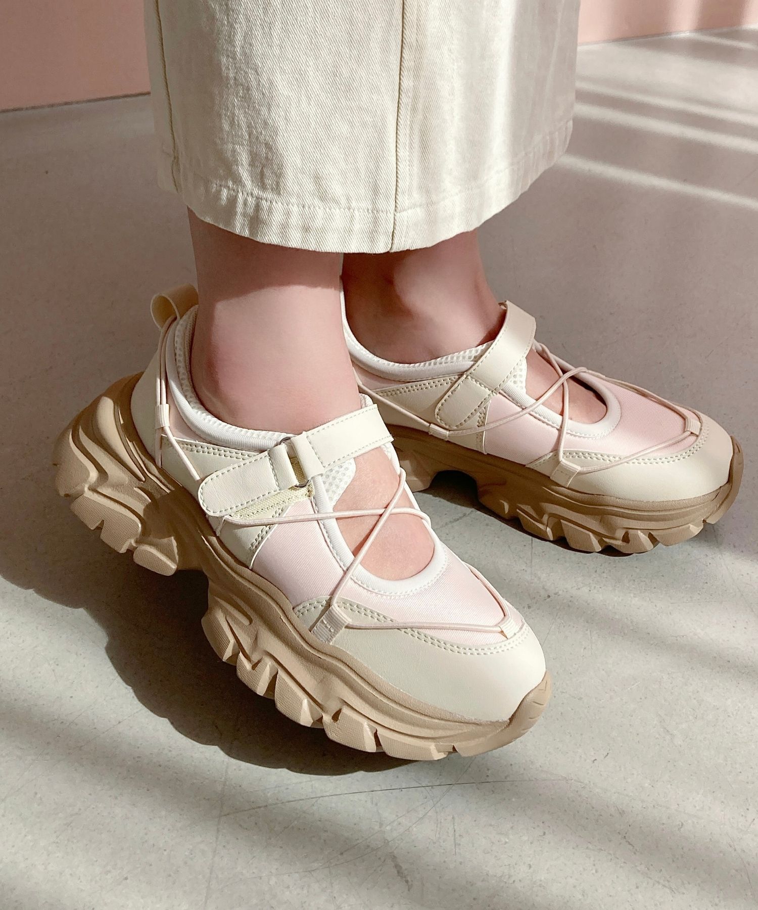 ORiental TRaffic「●人気アイテム●チューブストラップデザインベルト スニーカー /OT3751」|スニーカー|PINK