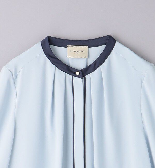 UNITED ARROWS「バイカラー パイピング ブラウス」|シャツ・ブラウス|