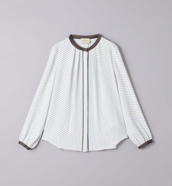UNITED ARROWS「バイカラー パイピング ブラウス」|シャツ・ブラウス|