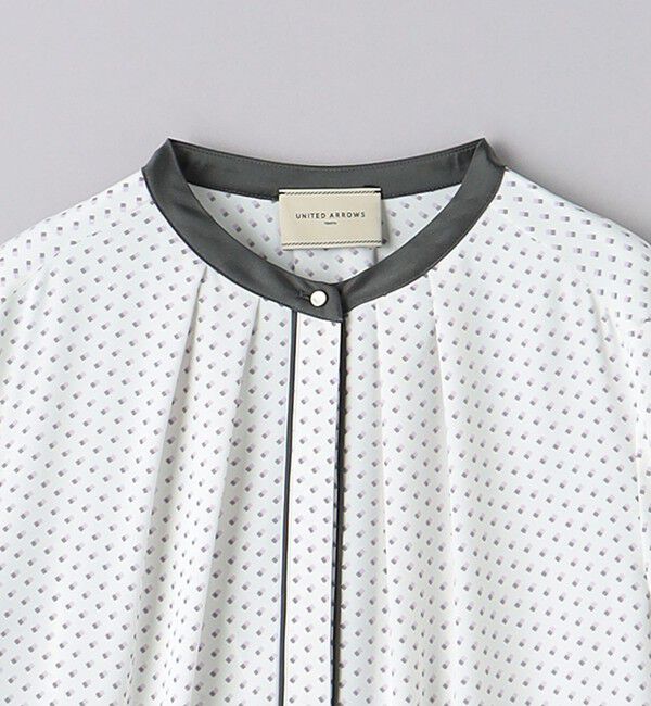 UNITED ARROWS「バイカラー パイピング ブラウス」|シャツ・ブラウス|