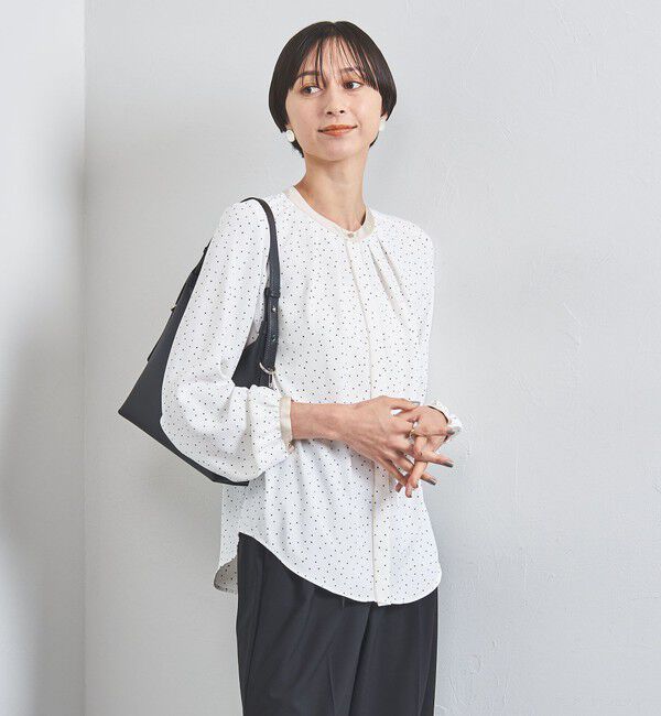 UNITED ARROWS「バイカラー パイピング ブラウス」|シャツ・ブラウス|